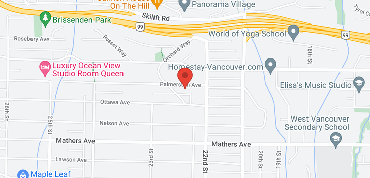 map of 2234 PALMERSTON AVENUE